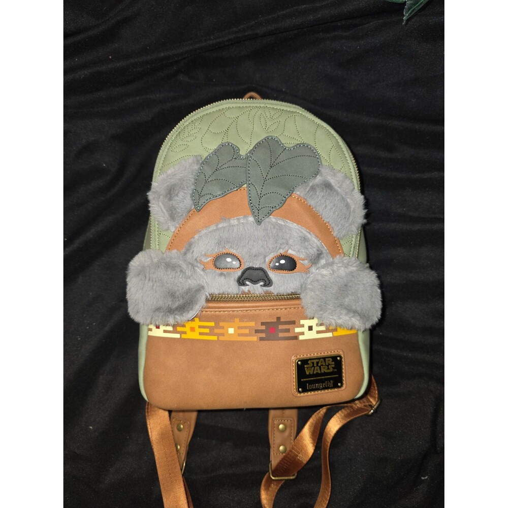 NWOT loungefly Disney star wars ewok wicket yub nub mini backpack bookbag bag!
